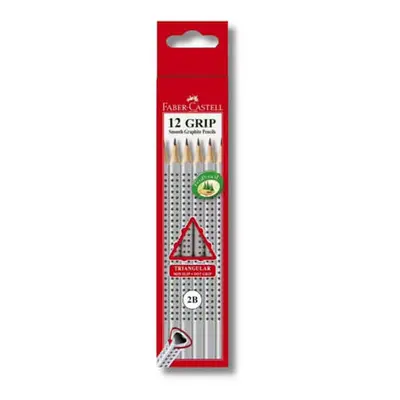 Faber-Castell Triangular Dot Grip Lead Pencil 12pcs (2B)