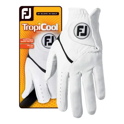 FootJoy TropiCool Gloves White Cadet XLarge Worn on Left Hand