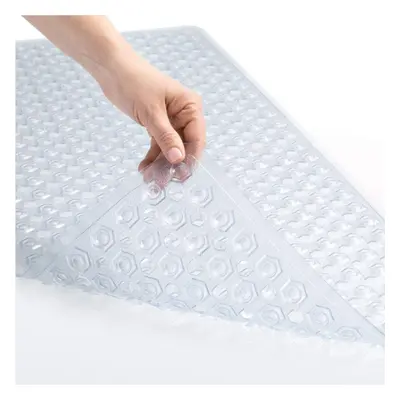 Rectangle Non-Slip Machine Washable Bath Mat, Clear