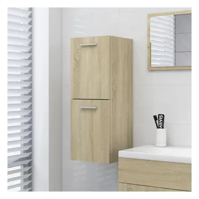 vidaXL Bathroom Cabinet Sonoma Oak Chipboard Wall Storage Washroom Cupboard