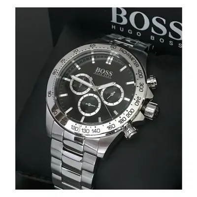 NEW HUGO BOSS IKON MENS STAINLESS STEEL BLACK DIAL MENS WATCH