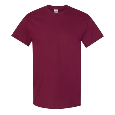 (3XL, Maroon) Gildan Mens Heavy Cotton Short Sleeve T-Shirt (Pack Of 5)