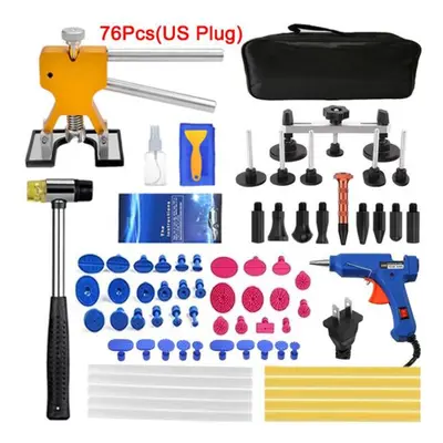 (Kit 3-76Pcs(US Plug)) Car Dent Repair Tools Auto Paintless Body Dent Removal Kits Automotive De