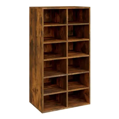 (Smoked oak) vidaXL Shoe Rack Chipboard Hallway Entryway Shoe Shelf Cabinet Multi Colours