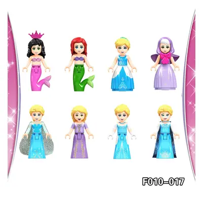 (Style E 8pcs) 41Pcs Friends Girls Mini Figures Building Blocks Toys Gift Fit Lego