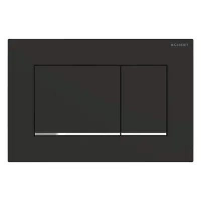 Geberit Sigma Dual Push Button Flush Plate WC Concealed Cistern Black/Chrome