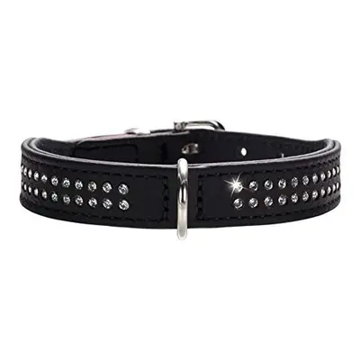 Diamond Petit Nickel-Plated Collar, 24/17 x cm, 2X-Large, Nappa Black/Black