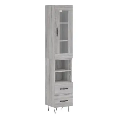 (grey sonoma, drawers shelves) vidaXL Highboard Sideboard Storage Cabinet Home Side Cabinet Engi