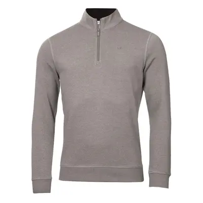 (XXXXL, Silver Marl) Calvin Klein Mens Rocky Half Zip Supersoft Stretch Golf Sweater