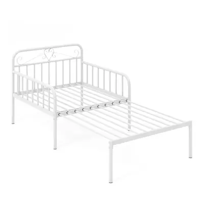 Metal Daybed Extendable Daybed to Single Size Bed Sofa Bed-White