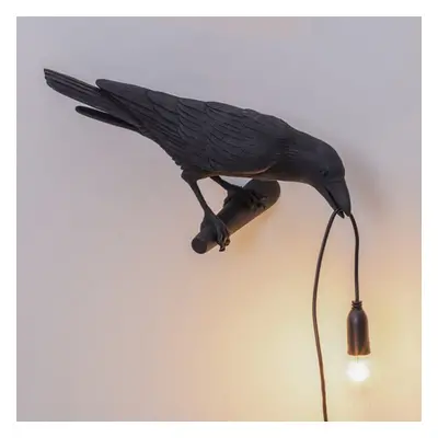 (Left black wall light) Bird Table/ Wall Lamps Resin Crow Desk Lamp Bedroom Sconce Light