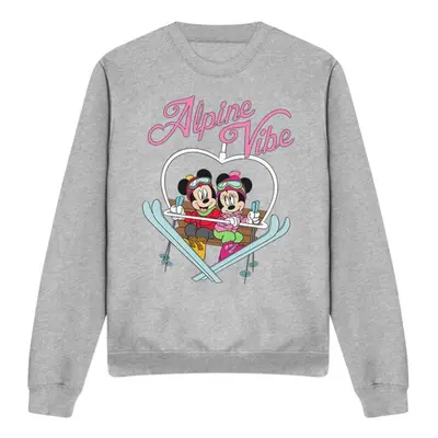 (S, Sport Heather) Disney Unisex Adult Alpine Vibes Mickey Mouse Sweatshirt