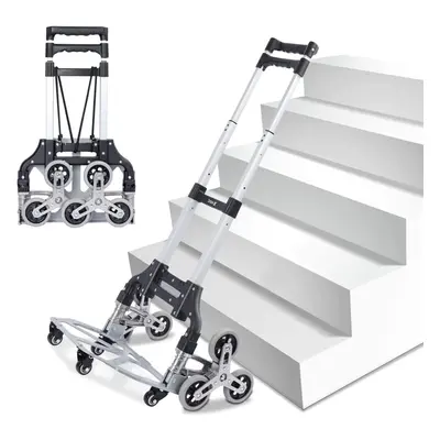 Folding Hand Truck Aluminium Stair Climbing Cart for Travel Shopping