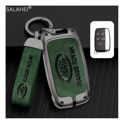 (A-gun green) Car Logo Key Case Cover For Land Rover Range Rover Sport Evoque Freelander