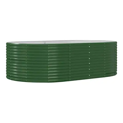 (Green, x x cm (L x W x H)) vidaXL Garden Planter Patio Flower Pot Raised Garden Bed Powder-coat