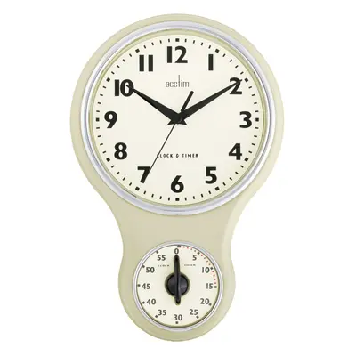 Acctim Kitchen Time Wall Clock, Cream