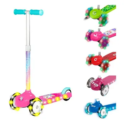 Light-Up Move 'N' Groove Childrens Scooter | Wheeled Tri Scooter | Tilt To Turn Toddler Scooter 