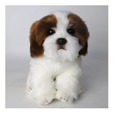 Lifelike Realistic Shih tzu Plush Dog Cute Puppy Stuffed Toy Kids Gift 1pc