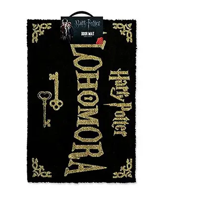 Harry Potter Alohomora Door Mat, Black and Gold