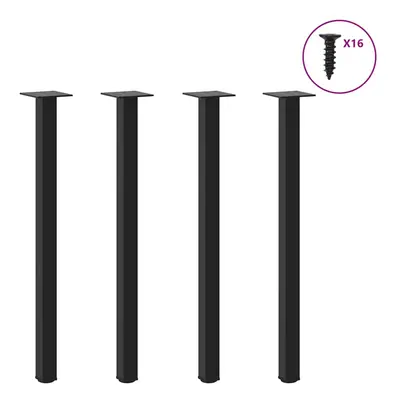 (black, cm (40 mm)) vidaXL Coffee Table Legs Desk Legs Furniture Legs Bar Stand DIY pcs Steel