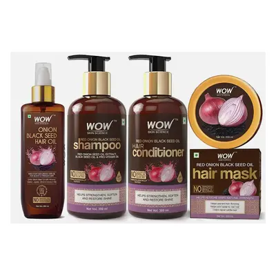 WOW Skin Science Onion Black Seed Oil Hair Care Ultimate Kit