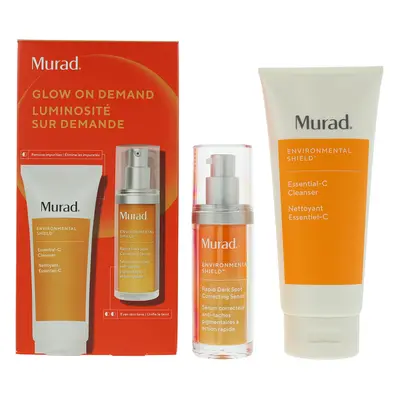 Murad Glow On Demand Piece Gift Set: Cleanser 200ml Serum 30ml For Women