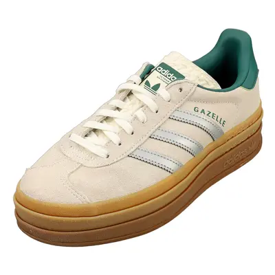 (4.5) adidas Gazelle Bold Womens Fashion Trainers in Off White Silver