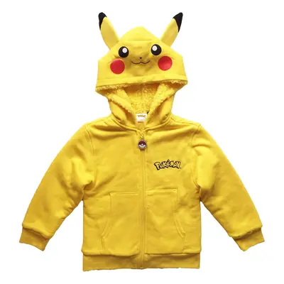 Pokemon Pikachu Boys Sherpa Fleece Hoodie (10/12) Yellow