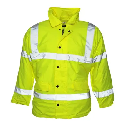 (M, Saturn Yellow) Absolute Apparel Mens Hi Viz Jacket