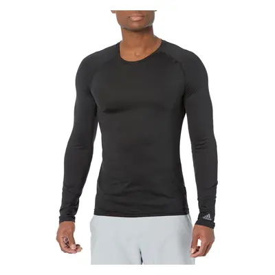 adidas Men's UPF Base Layer Long Sleeve Top Black Large