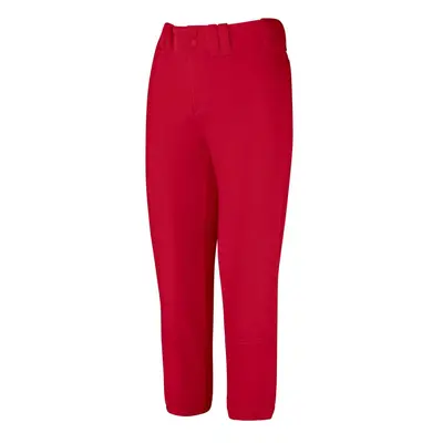 Mizuno Girls Youth Belted Low Rise Fastpitch Softball Pant Red Youth