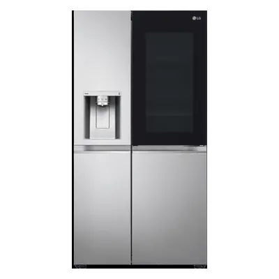 LG InstaView ThinQ GSXV91BSAE Wifi Connected American Fridge Freezer - Stainless Steel