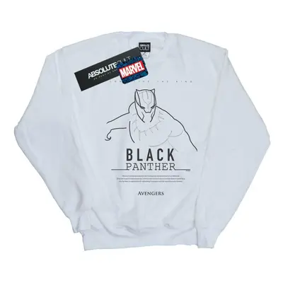 (3XL, White) Marvel Mens Black Panther Long Live The King Sweatshirt