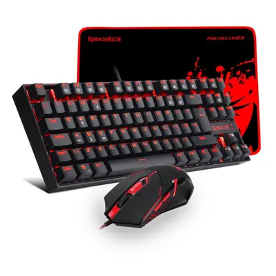 Redragon Computer Accessories set K552-BA-UK (K552-UK + M601 + P001) Gaming Keyboard and Mouse, 