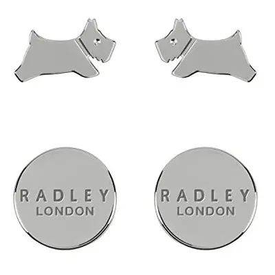 RADLEY London Ladies Silver Leaping Dog Twin Pack Stud Earrings RYJ1209S, One Size