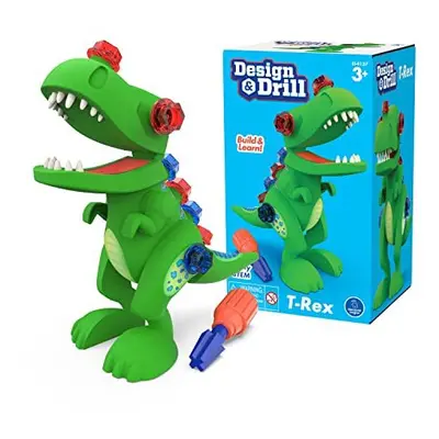 Learning Resources Design & Drill T-Rex Dinosaur Take Apart Toy with Pieces & Screwdriver - STEM