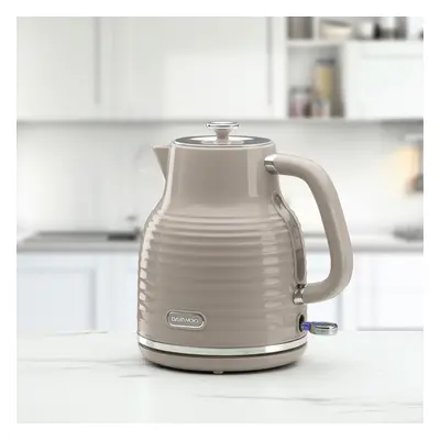 (Taupe) Daewoo Sienna 1.7 Litre Jug Kettle Cordless 360Â° Base 3KW Rapid Boil