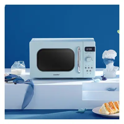 800W 20L Retro Microwave Oven with LED Display