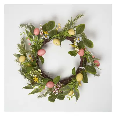 Easter Wreath with Pastel Easter Eggs, 55cm