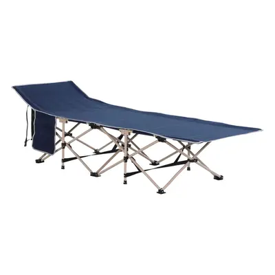 Outsunny Single Portable Outdoor Military Sleeping Bed Camping Cot Blue