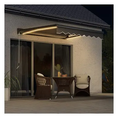 Outsunny 2.5 x 2m Electric Awning with LED Light, Sun Canopies for Patio