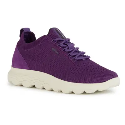 (Purple, (Adults')) Geox D Spherica A Leather Women's Purple Trainers