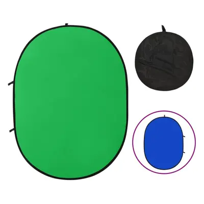 (Blue and green) vidaXL in Oval Studio Background Screen Black and Grey/Blue and Green