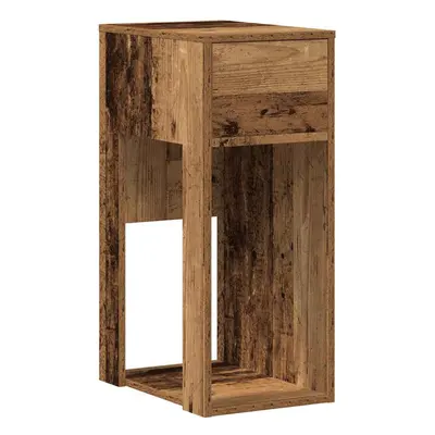 (old wood) vidaXL Computer Tower Stand with Drawer Old Wood 30x44x74 cm pc tower stand