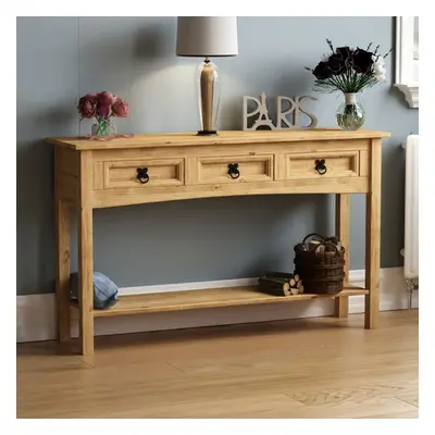 Corona Drawer Console Table Hallway Storage Pine