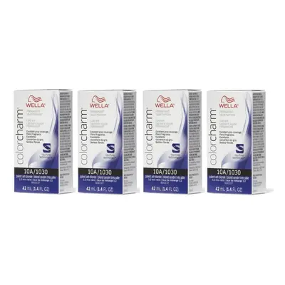 (4Pk 10A Palest Ash Blonde) Wella Color Charm Permanent Liquid Color | Wella Permanent Hair Dye