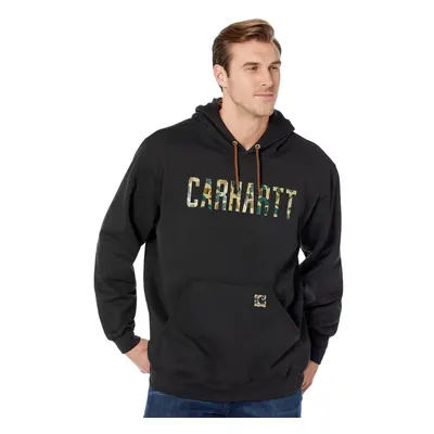 Carhartt Men's Loose Fit Midweight Camo Logo Graphic Sweatshirt Black