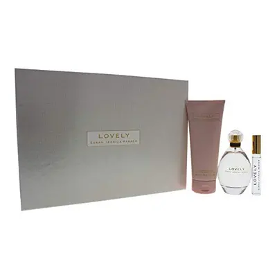 Lovely Pc. Gift Set ( EDP Spray 3.4 Oz + Rollerball 0.34 oz + B/L 6.