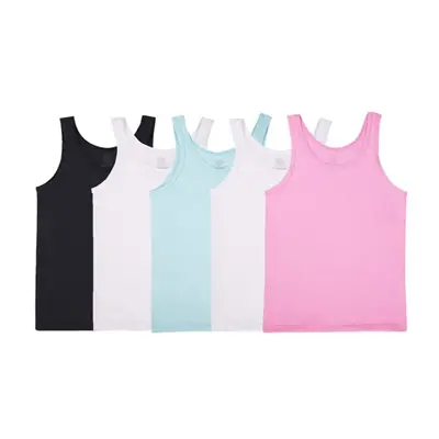 Fruit of the Loom Girls' Big Assorted Tank (Pack of 5) assorted/jerse