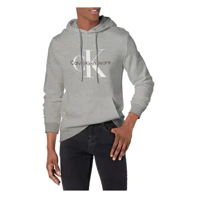 Calvin Klein Men's Monogram Logo Hoodie Heroic Grey Heather XX-Large